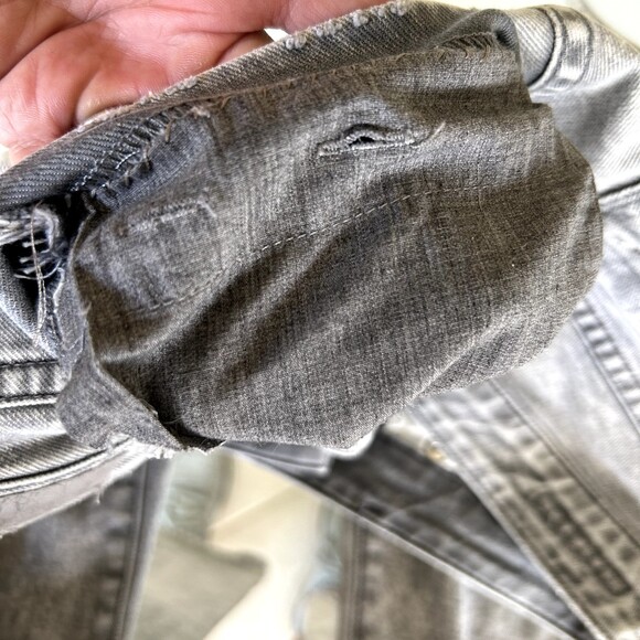 AGOLDE Jeans Womens Chloe Low Rise 27 Feel Good Gray Wash Distressed Y2K - Picture 8 of 10